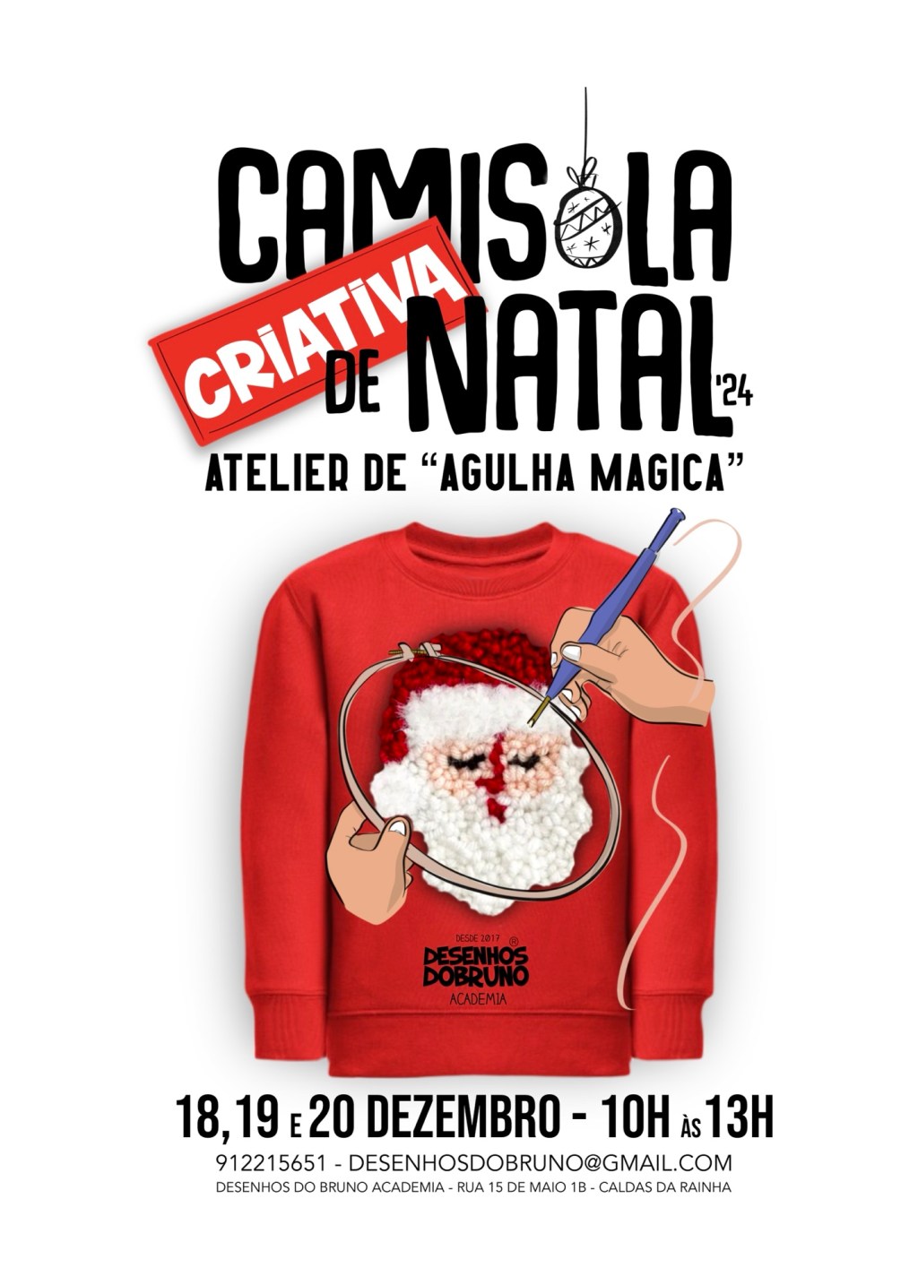 CAMISOLA DE NATAL – AGULHA&nbsp;MÁGICA